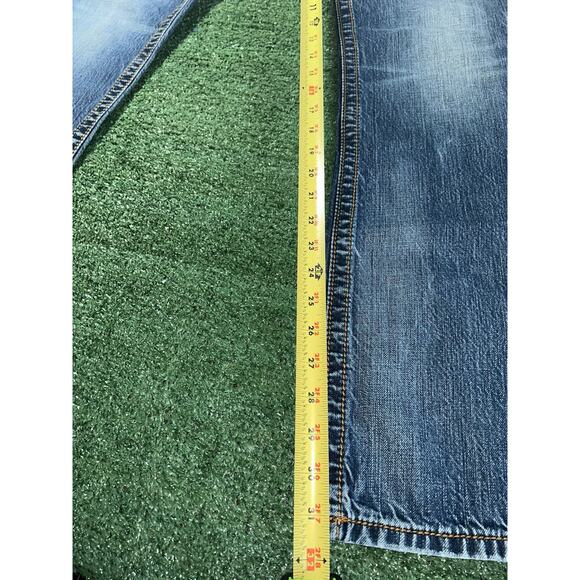 Rock Revival Jeans Mens Y2K Anthony Straight Distressed Faded Whiskering 32x33 - Picture 11 of 12